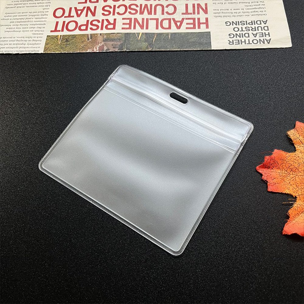 Clear soft PVC card holder id name tags badge holder vertical or horizontal