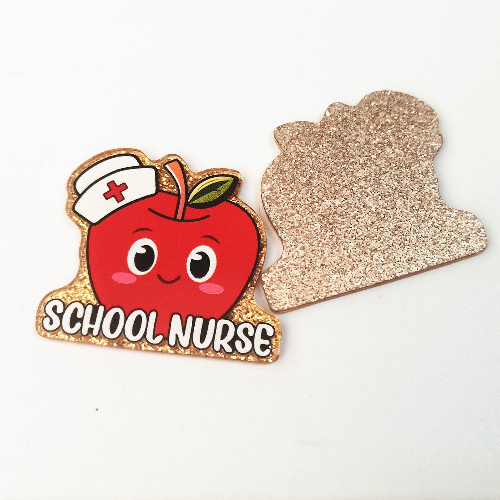 Custom Decorative Retractable Plastic Gifts Nurse Id Name badge reels acrylic no Badge Reel holder