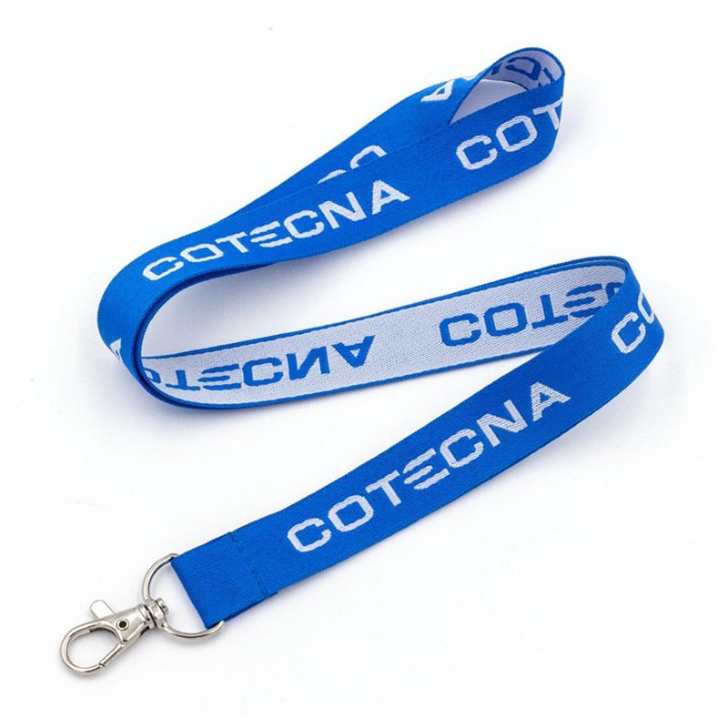Wholesale cheap custom lanyard ID card badge holder laynard with woven logo