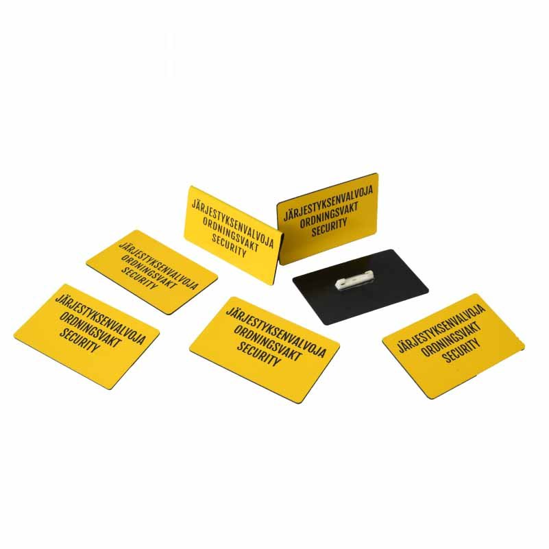 ABS laser carving label name plate name badge Custom Engraving Badges Durable Personalized Name Tag Pin Magnetic Backing