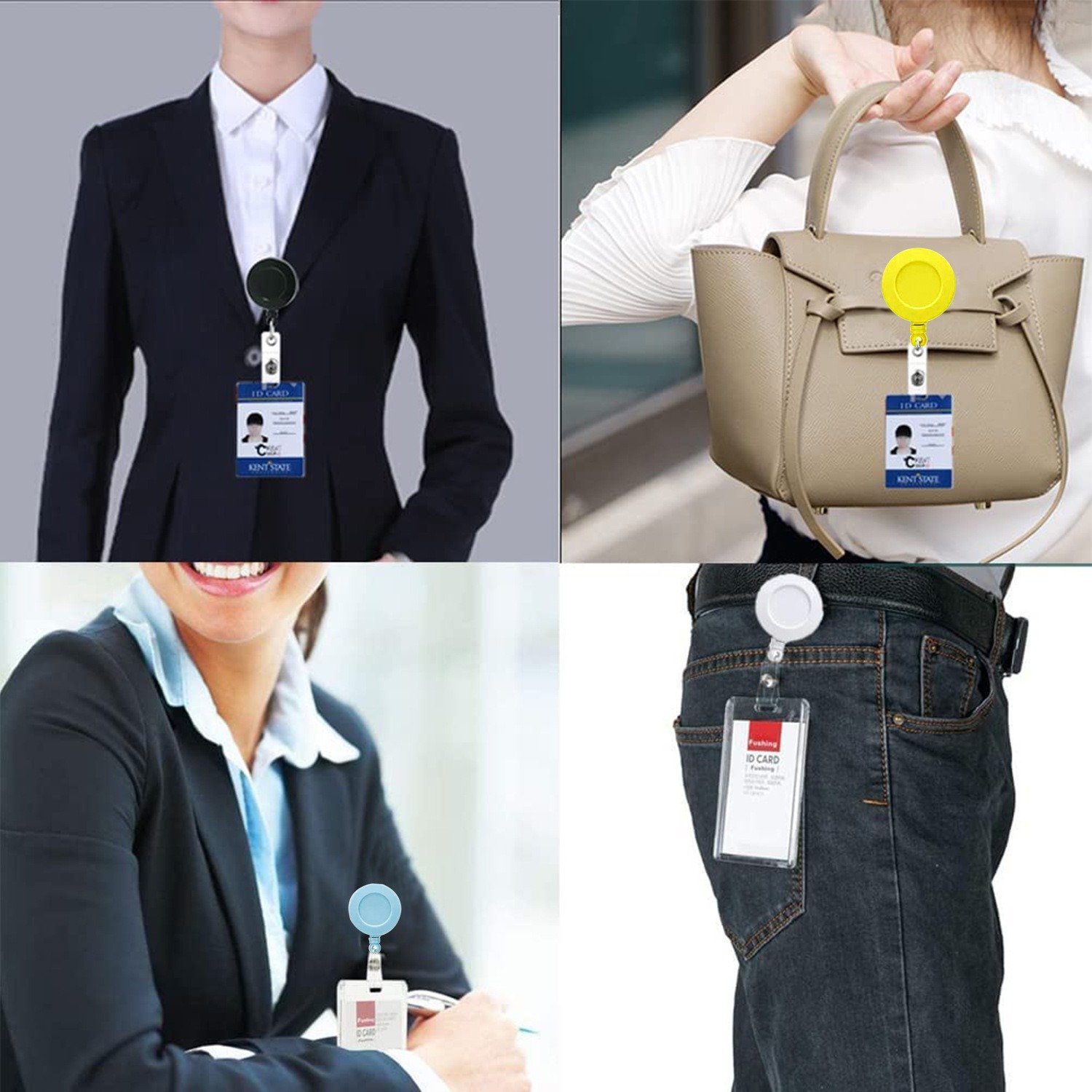 Id Card Badge Holder Reels Clip Name Reel Office School Supplies Retractable Nurse Clips Holders For Hanging Id Card Keychain