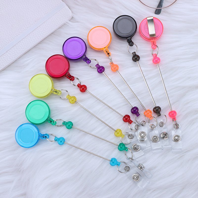 New Design High Quality Diy Color Pull Reel ID Card Badge Clip