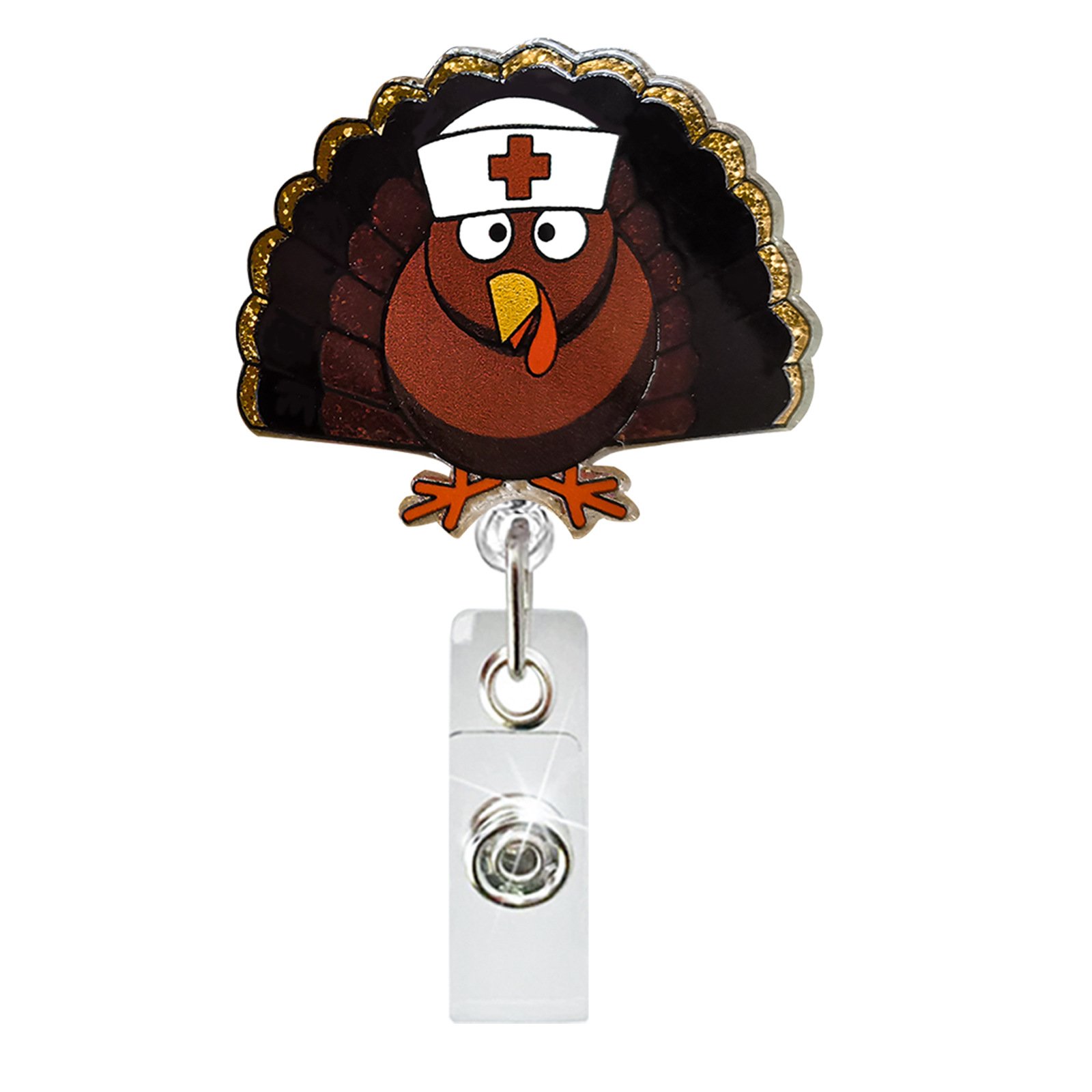 New all kinds of the turkeys badge reel holder for Thanksgiving Day