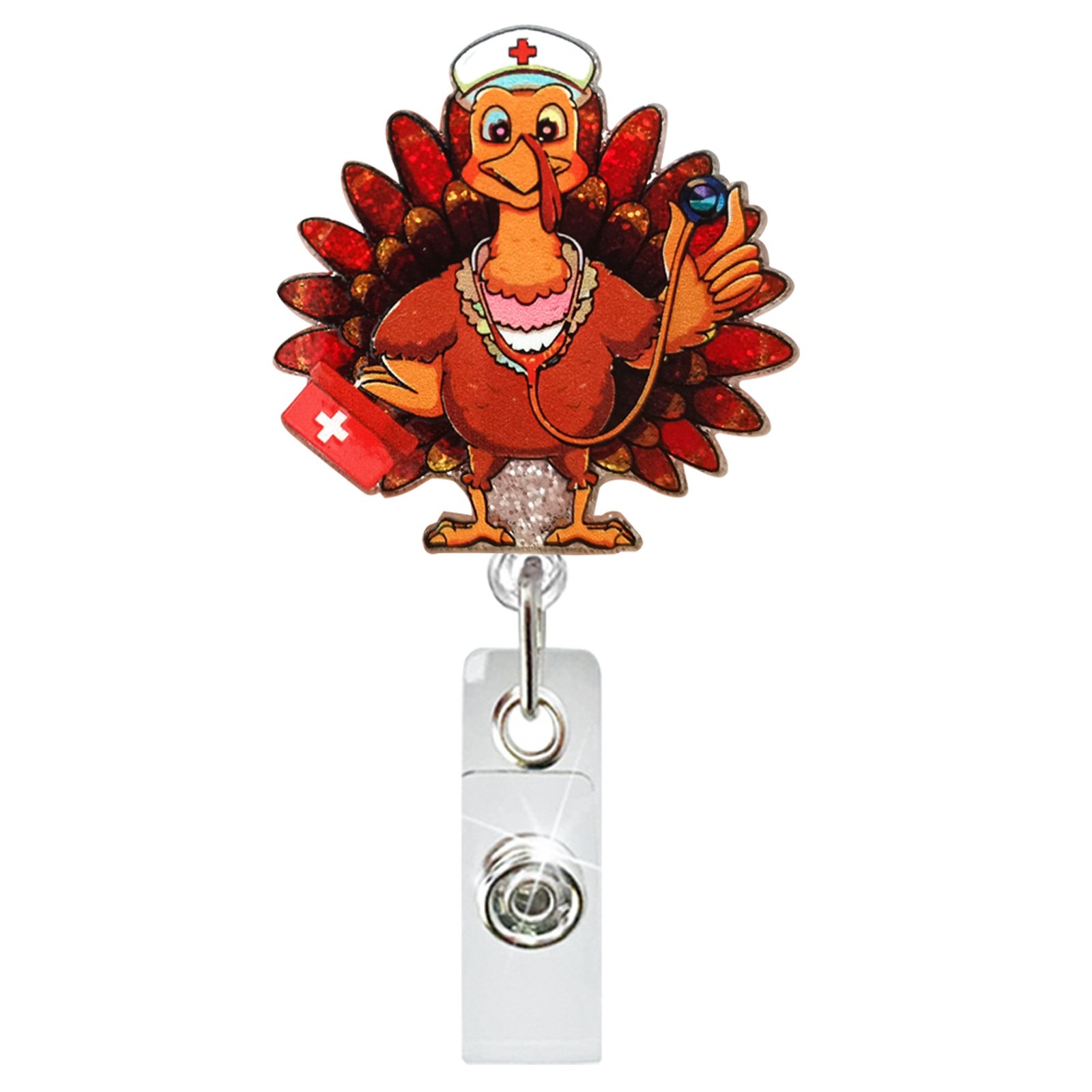 New all kinds of the turkeys badge reel holder for Thanksgiving Day