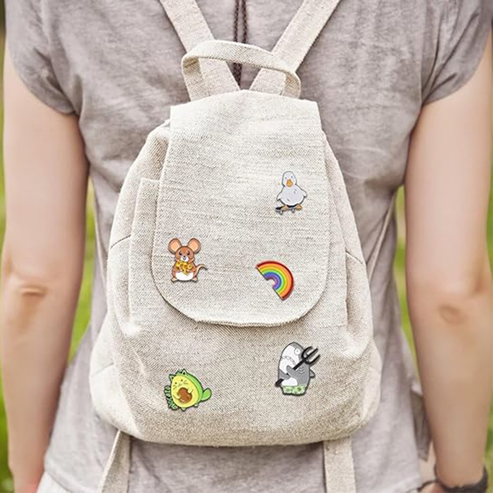 Enamel Brooch Bulk Set,Lapel Badges, Cartoon Plant Enamel Pin Sets, Funny Button Pins Jewelry for Backpack Cloths Hats Jacket