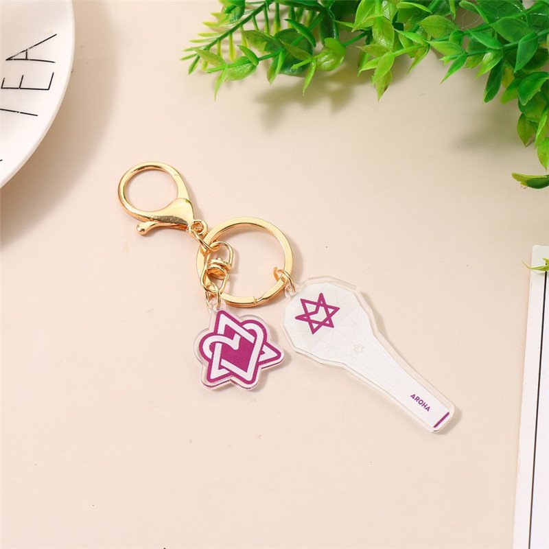 New Kpop Custom Keychain Bangtan Boys Straykids Twice Acrylic Keyrings Keychains Holder wholesale 6cm Bag Pendant