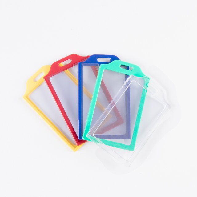 Promotional Candy Color Plastic Identity Badge Holder Employee Card Holder For Employee Children Exhibition