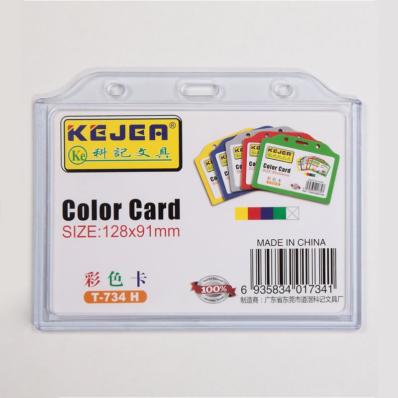 Promotional Candy Color Plastic Identity Badge Holder Employee Card Holder For Employee Children Exhibition