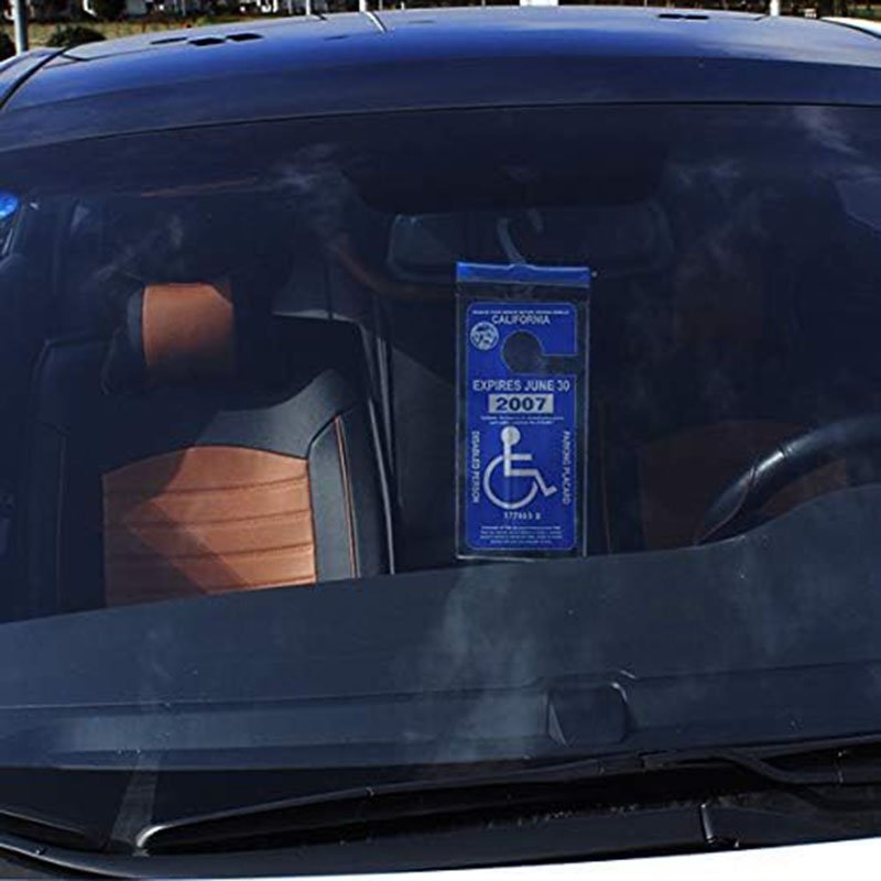 Customized High Quality Permit Sign Protector Blue Badge Holders Handicapped Placard Parking Card