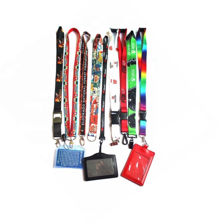 Fashionable Anime Cartoon Doraemon Hello Kitty Design Lanyards Custom Cell Phone School ID Card Badge Printed