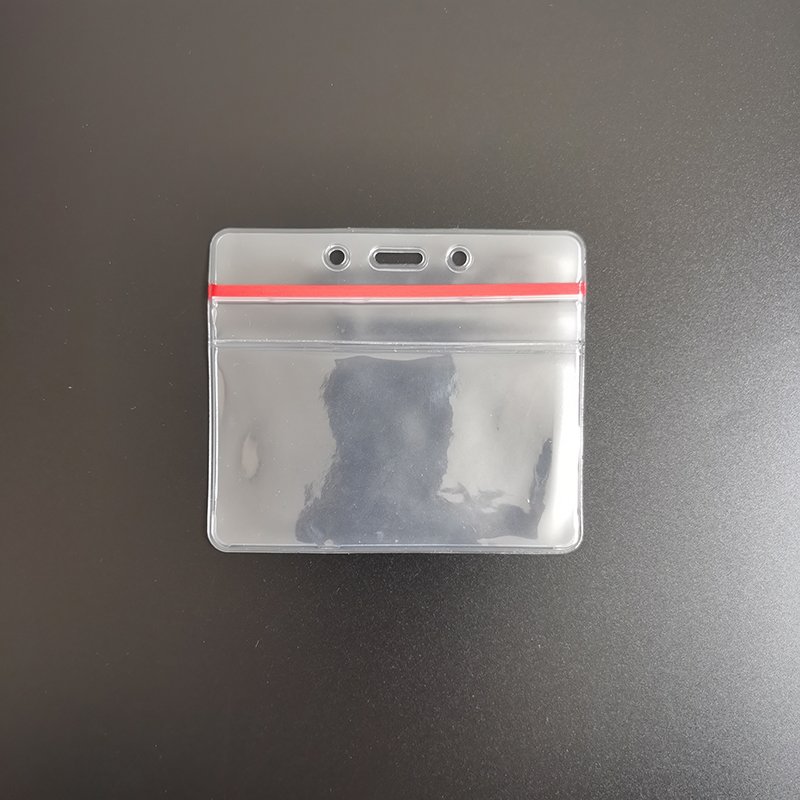 Hot Sale Waterproof Soft Transparent PVC ID badge Holder Clear PVC Card Holder for Employee