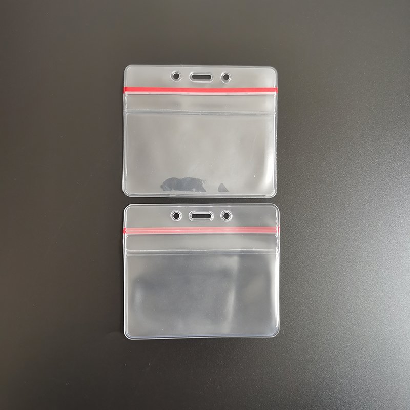 Hot Sale Waterproof Soft Transparent PVC ID badge Holder Clear PVC Card Holder for Employee