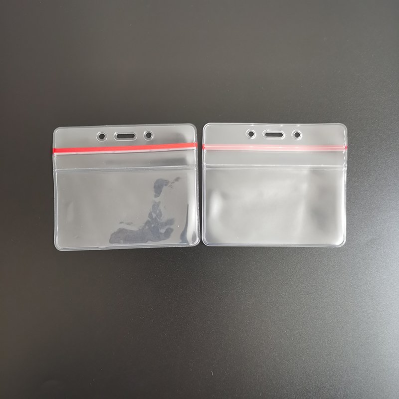 Hot Sale Waterproof Soft Transparent PVC ID badge Holder Clear PVC Card Holder for Employee