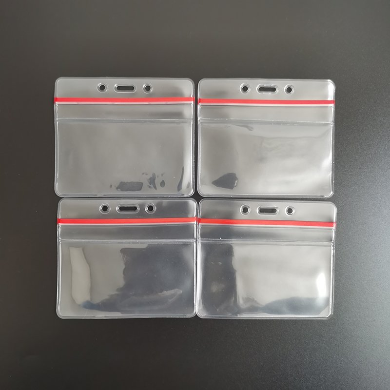 Hot Sale Waterproof Soft Transparent PVC ID badge Holder Clear PVC Card Holder for Employee