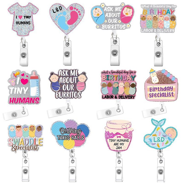 Most Popular Low Price Gold Medical Sanrio Hard Retractable Badge Holder Reel