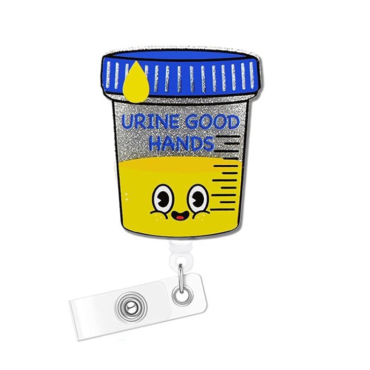 Most Popular Low Price Gold Medical Sanrio Hard Retractable Badge Holder Reel