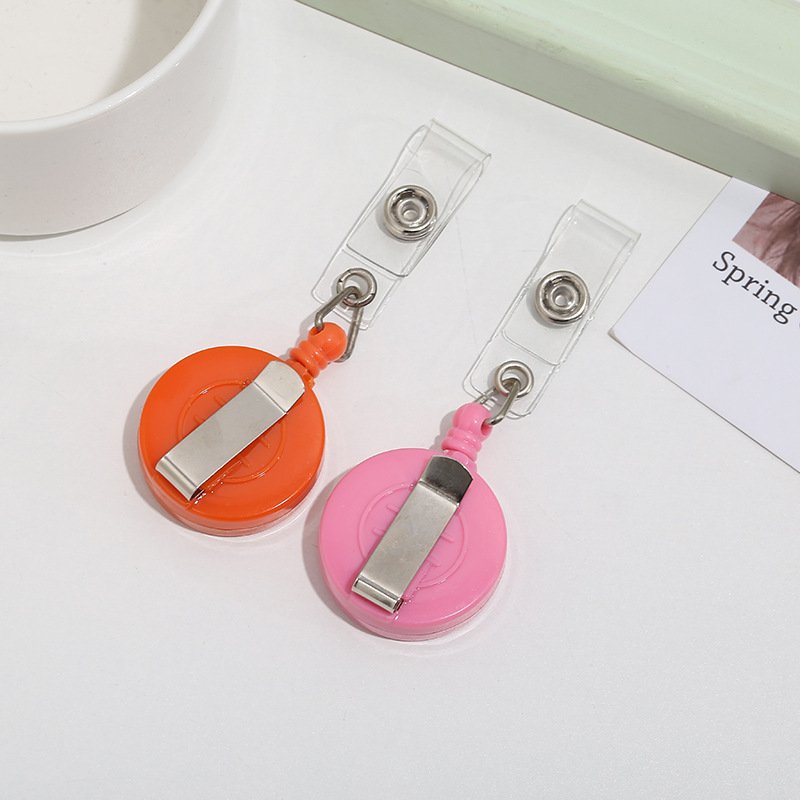 RTS Bulk Stocked DIY Handmade ID Retractable Badge Holder Reel Add Silicone Focal Beads Personalized Bead Nurse Badge Reel