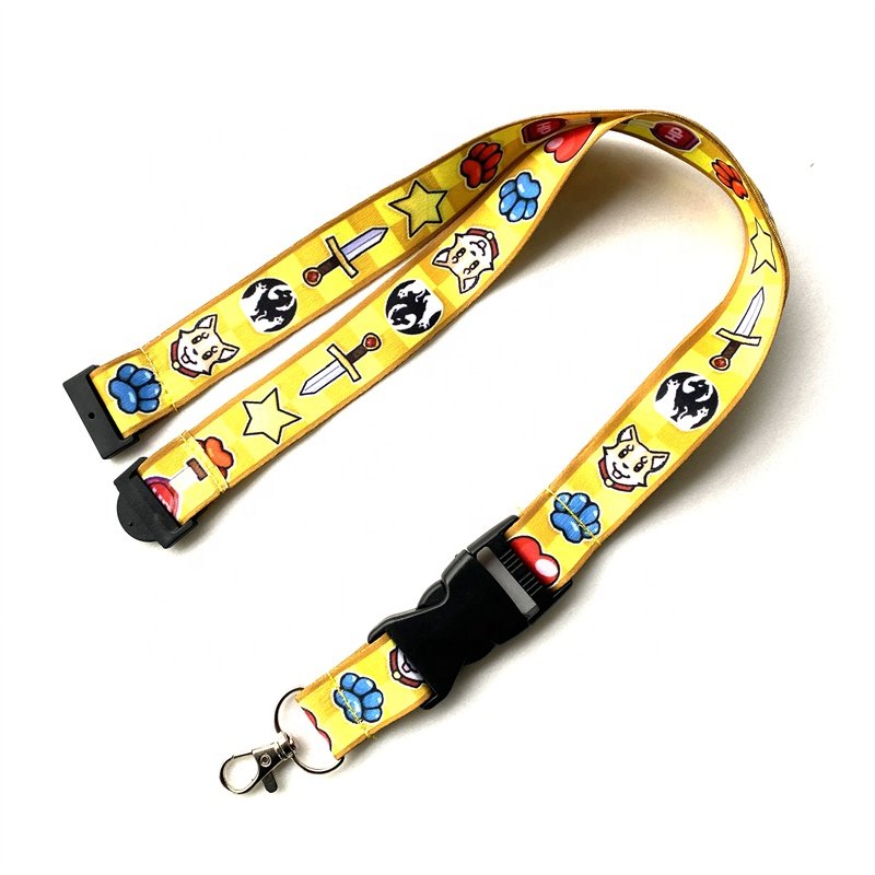 Polyester Digital Printing ID Card Holder Neck Sports Work Card Exhibitions Custom Lanyard