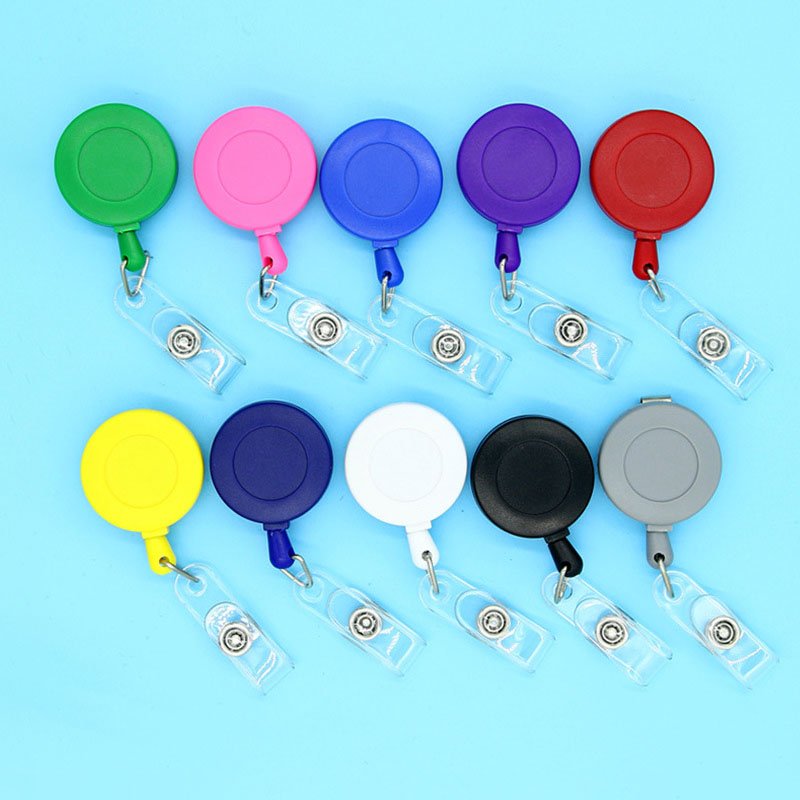 Heavy Duty Retractable Badge Holder Reel ID Badge Holder for Nurses with Retractable for Name Card Keychain