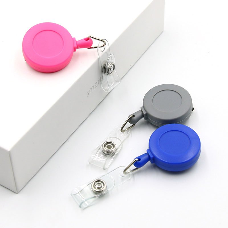 Heavy Duty Retractable Badge Holder Reel ID Badge Holder for Nurses with Retractable for Name Card Keychain