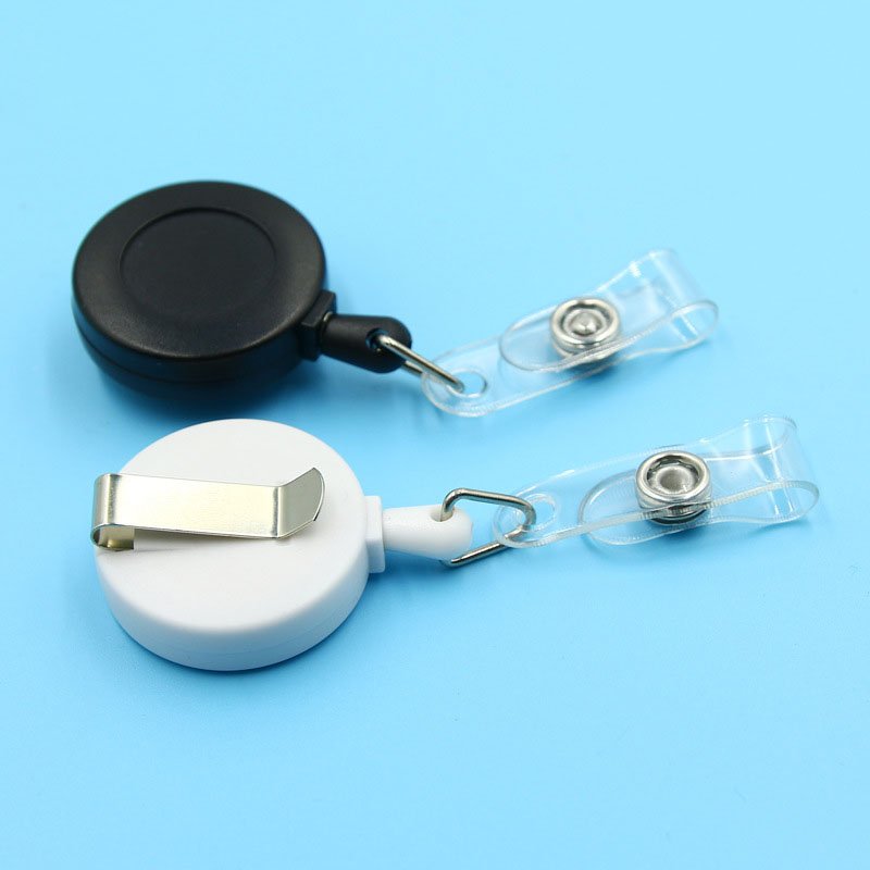 Heavy Duty Retractable Badge Holder Reel ID Badge Holder for Nurses with Retractable for Name Card Keychain