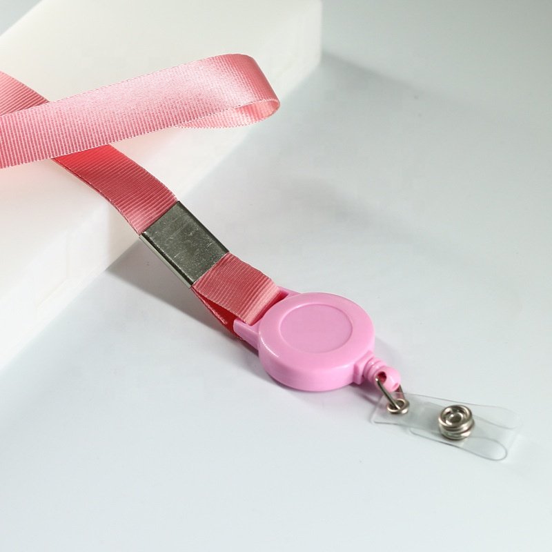 Custom Logo ID Badge Holders with Retractable Lanyards Colorful Retractable Lanyards