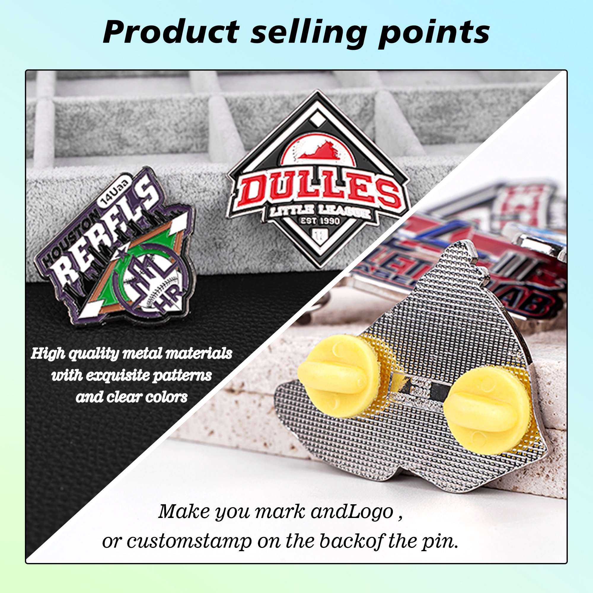 Customize Your Own Design Metal Soft Enamel Badge High Quality Manufacturer Promotional Metal Enamel Enamel Pin