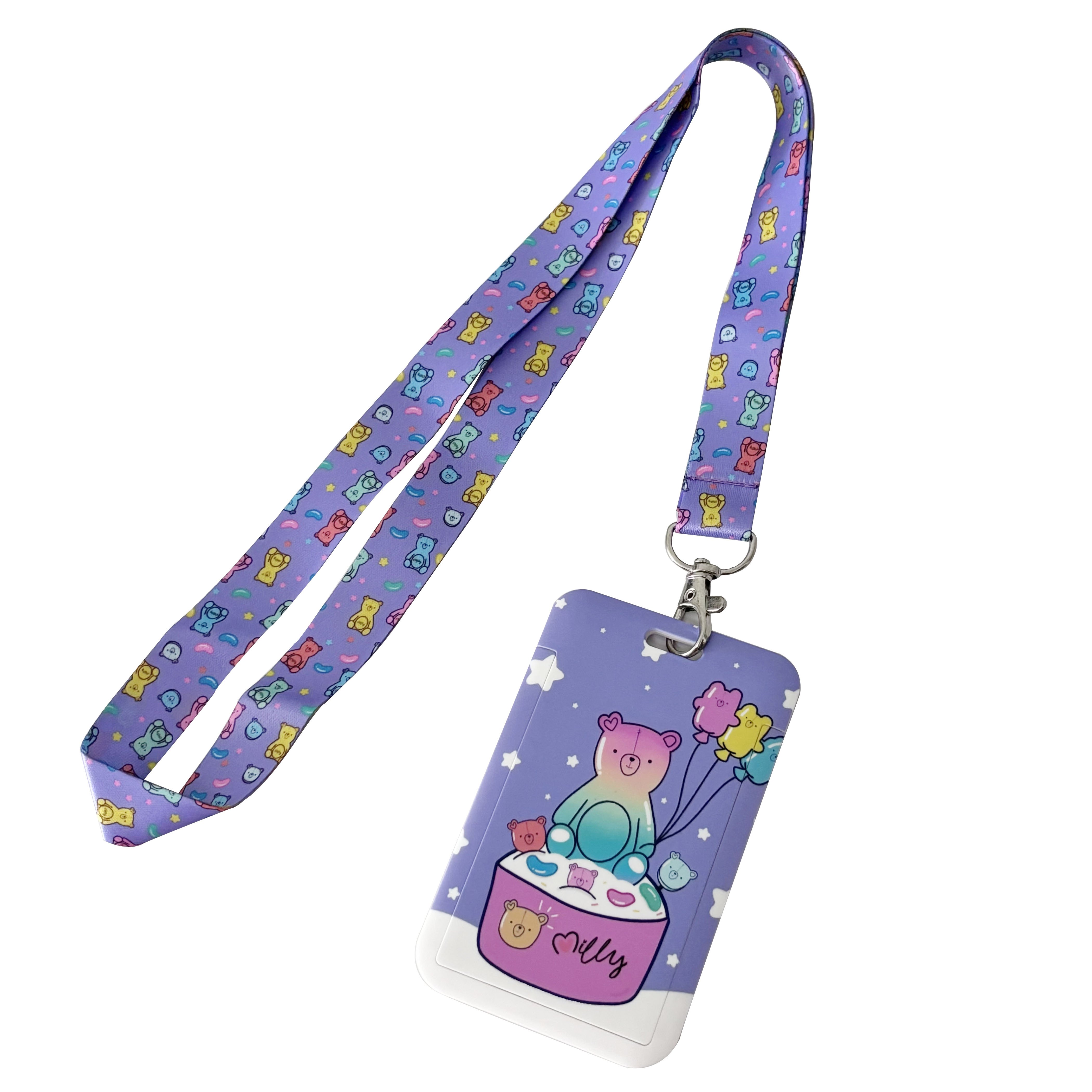 Direct Factory High Quality School Sublimation Lanyard Anime Custom Printing ID Card Badge Holder Lanyard