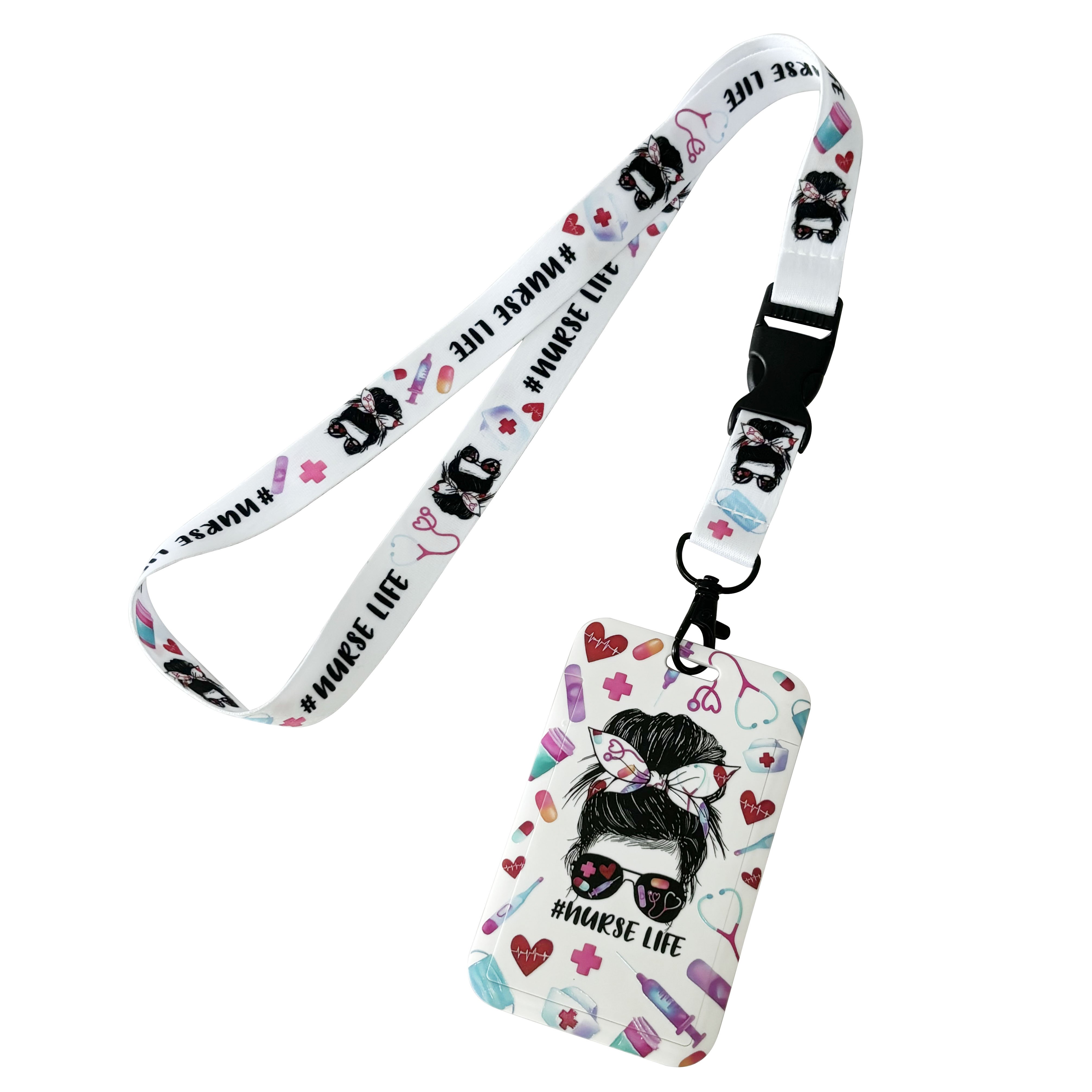 Direct Factory High Quality School Sublimation Lanyard Anime Custom Printing ID Card Badge Holder Lanyard