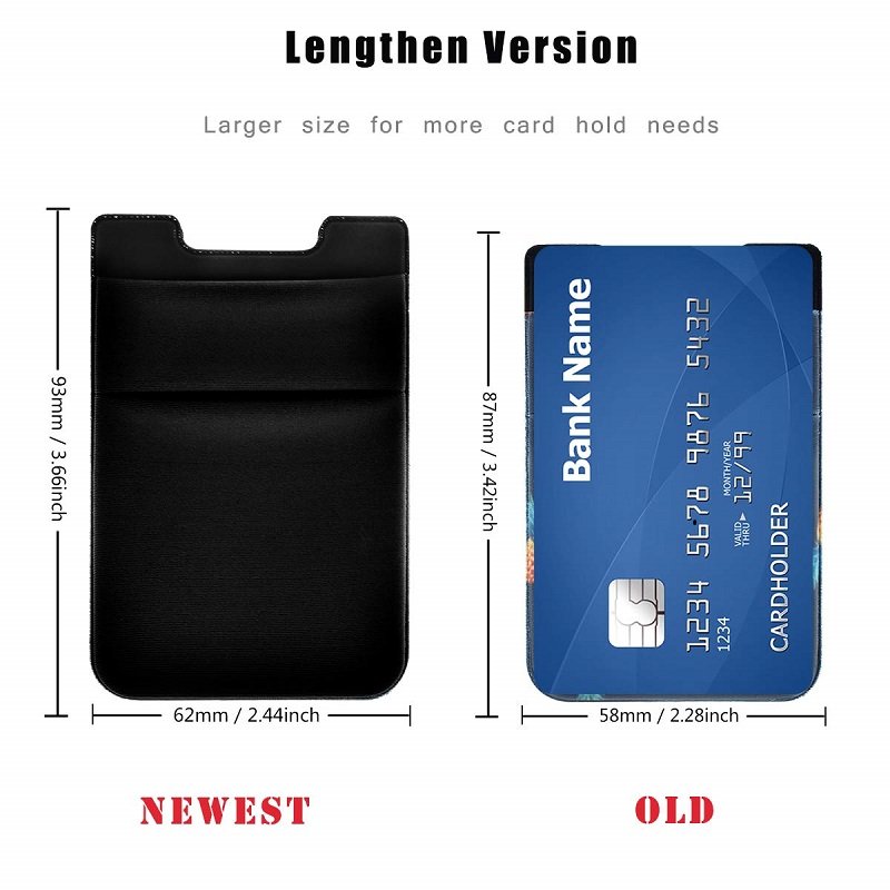 Cheap Durable Two Layer Customized LOGO Stretch Elastic Mobile Phone Wallet Sticker Credit Lycra Card Holder