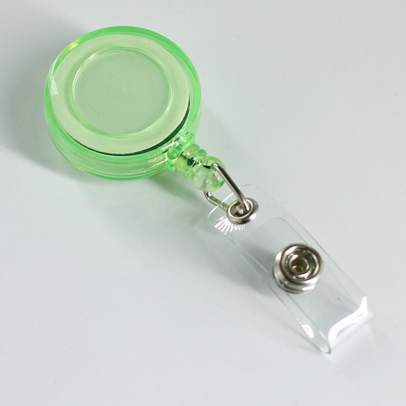 Wholesale Round Colors Retractable Badge Holder Pull Reel Badge Pink Purple Transparent YOYO