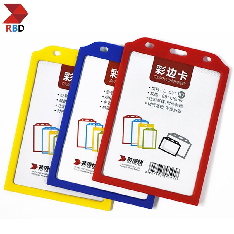 alibaba china supplier new products color B7 vertical id badge holders