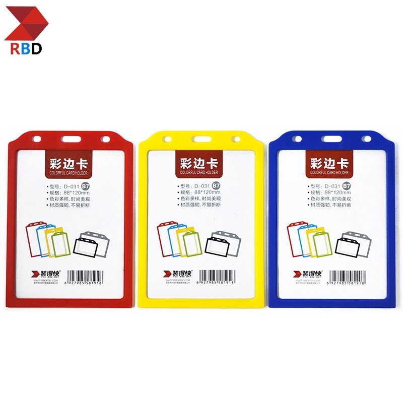 alibaba china supplier new products color B7 vertical id badge holders