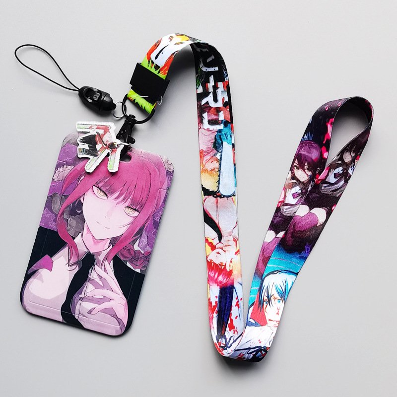 Popular Animation Cartoon Character ID Name Card Badge Holder with Polyester Personalized Lanyard for Festival Anime Event
