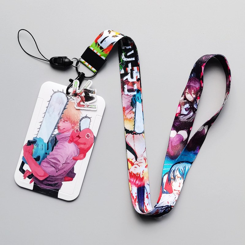 Popular Animation Cartoon Character ID Name Card Badge Holder with Polyester Personalized Lanyard for Festival Anime Event