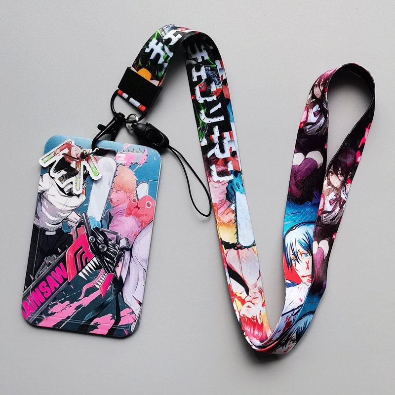 Popular Animation Cartoon Character ID Name Card Badge Holder with Polyester Personalized Lanyard for Festival Anime Event