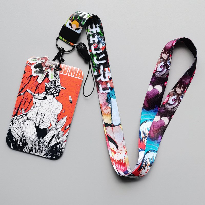 Popular Animation Cartoon Character ID Name Card Badge Holder with Polyester Personalized Lanyard for Festival Anime Event