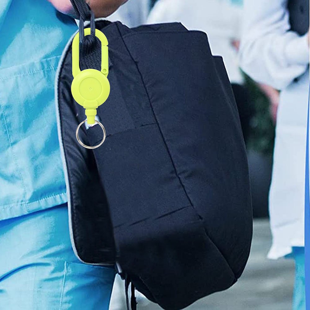 Retractable Keychain Heavy Duty Carabiner Badge Holder Reel Carabiner Id Card Holders 60cm Retractable Cord Plastic Keychains
