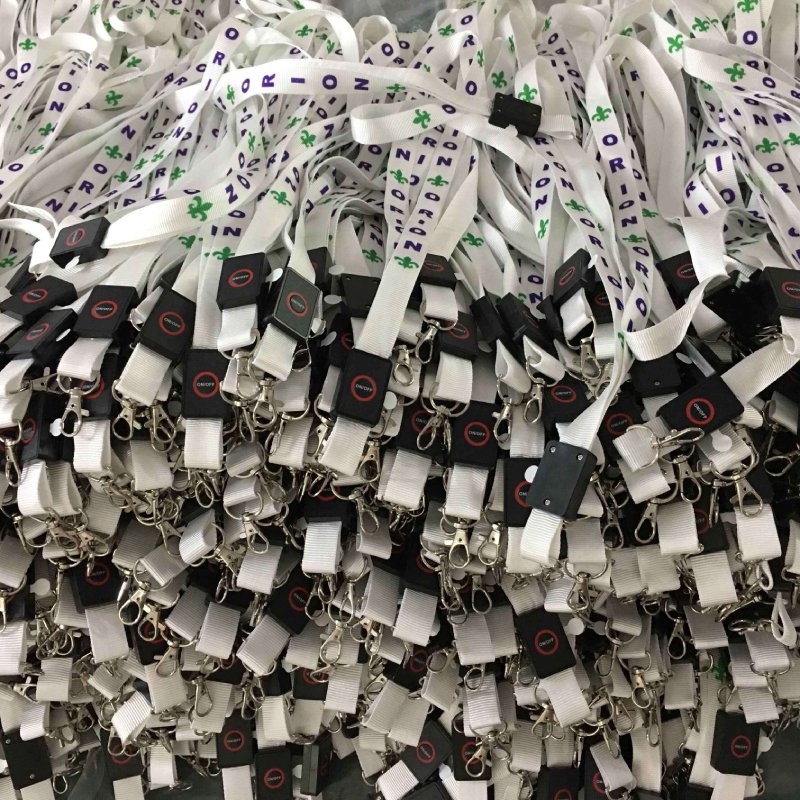 Promotional Gift Custom Logo Lighted Neck Lanyard Long LED Light Up Lanyards For Events