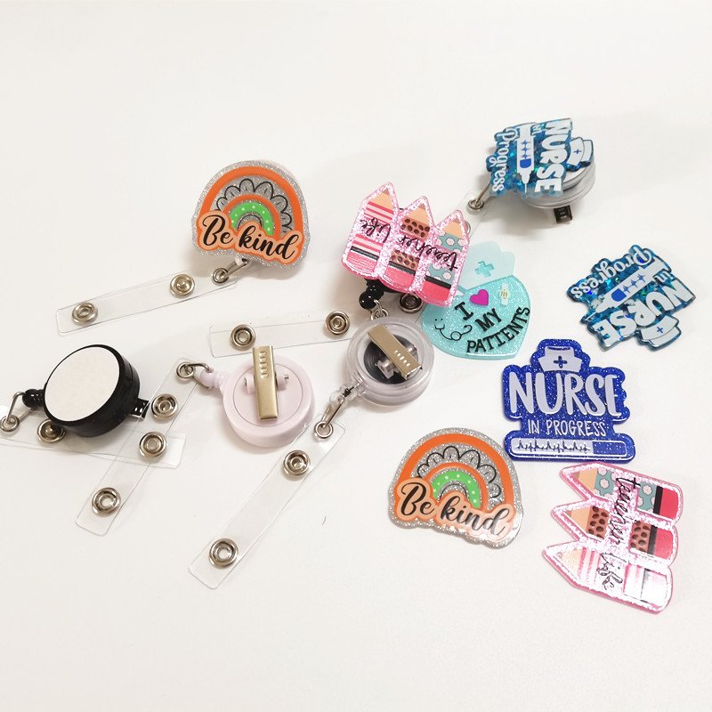 acrylic Nurse RN Badge reel Scrub Life CNA Badge Reel Nurse Accessories gift accessories no Badge Holder