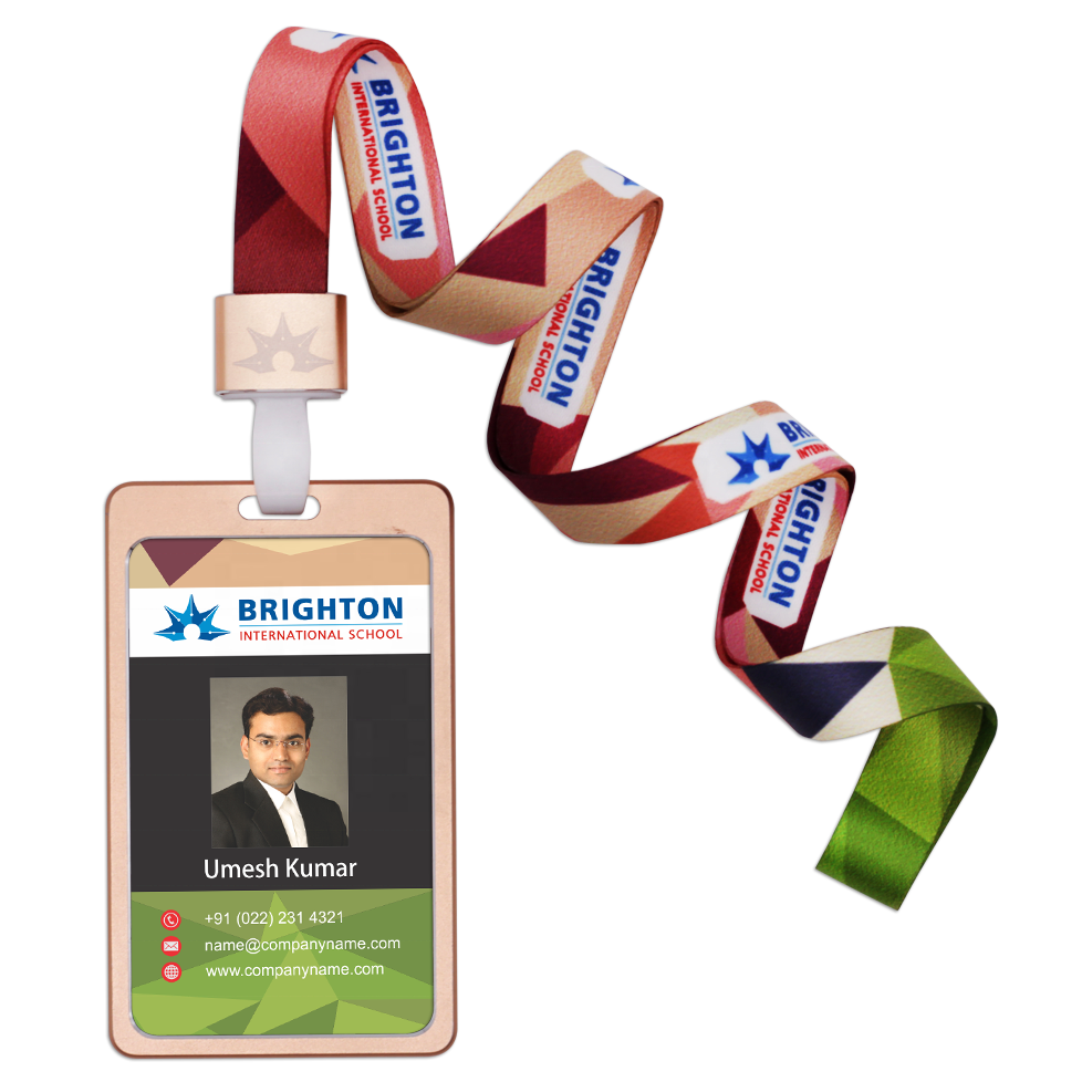 Original Aluminum PVC ID Card Holder Vertical Horizontal Badge Holder NFC RFID Communication Waterproof Identity 13.56MHz Metal