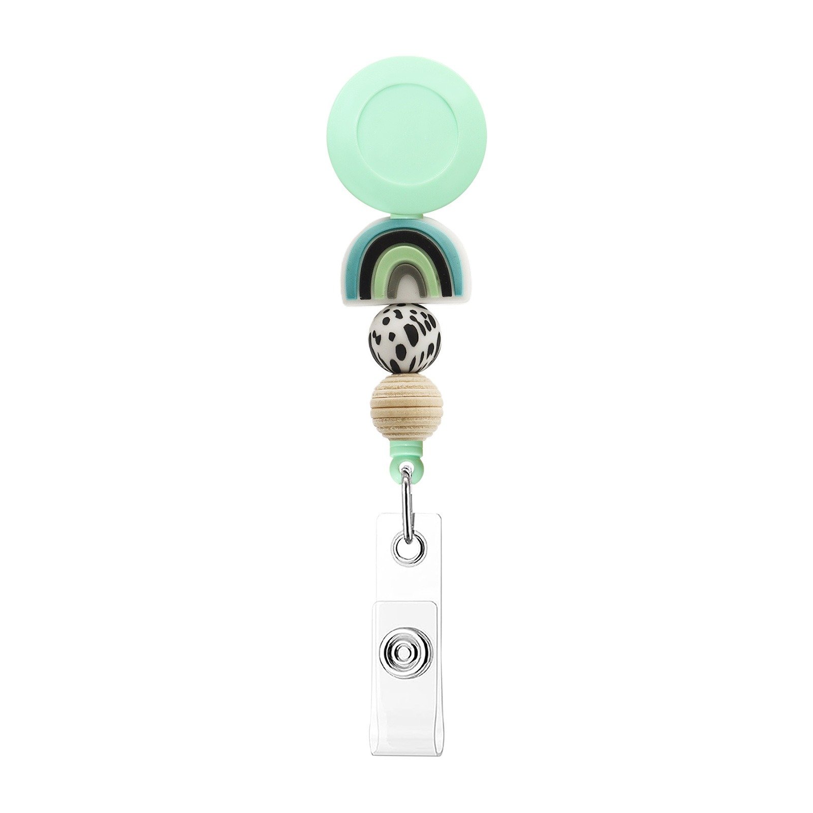 Custom Alligator Clip Badge Reel Retractable Nurse Badge Holder Silicone Beaded ID Badge