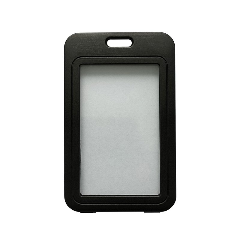 2 Sides Plastic Center Clear Window Business ID Card Cases Color Badge Hard Plastic Double-Faced Transparent Card Holder