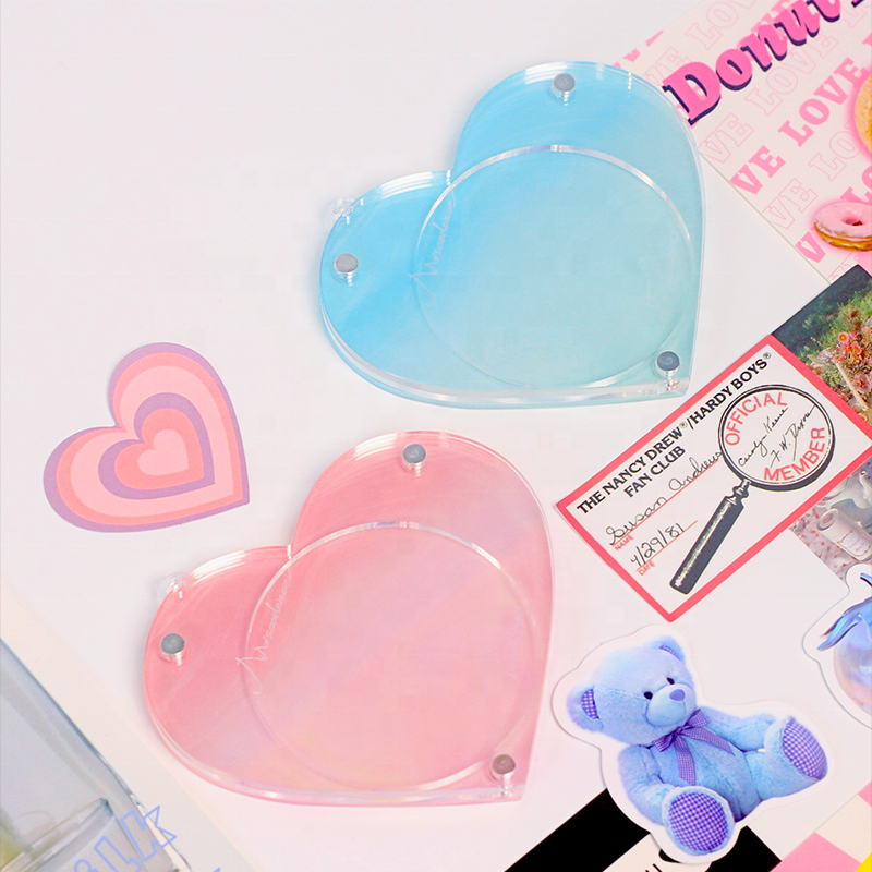 Gradual Heart 3mm Acrylic Frame Plastic Badge Anime Decoration Frame Souvenir and Lovely Love Style