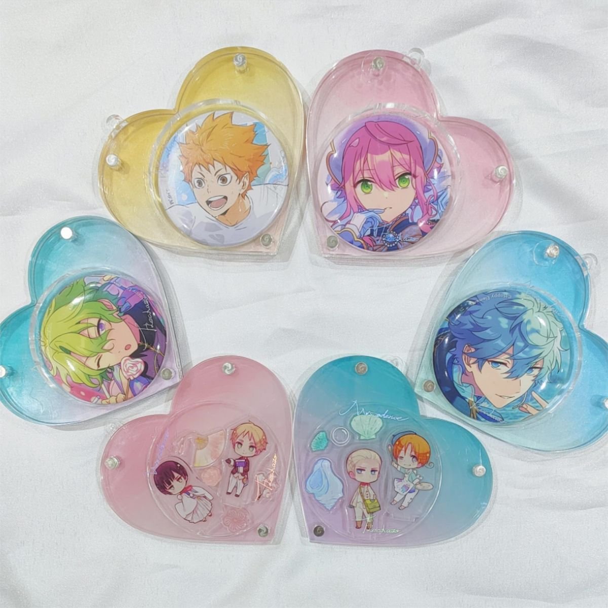 Gradual Heart 3mm Acrylic Frame Plastic Badge Anime Decoration Frame Souvenir and Lovely Love Style
