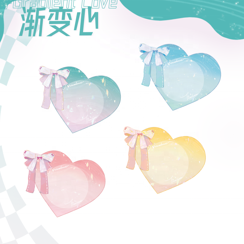 Gradual Heart 3mm Acrylic Frame Plastic Badge Anime Decoration Frame Souvenir and Lovely Love Style
