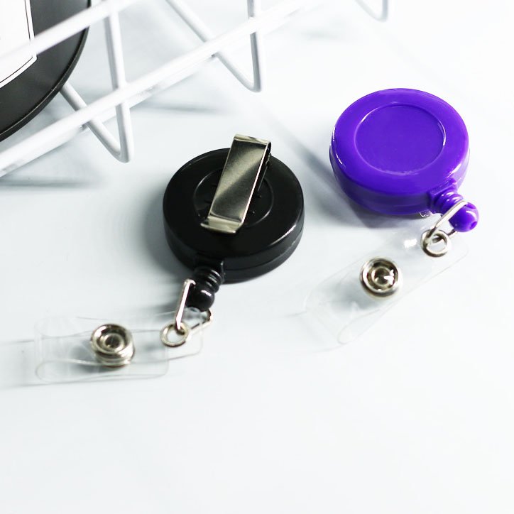 Wholesale Round Shape Yoyo Key Holder Sublimation Retractable Badge Reel With Metal Alligator Clip
