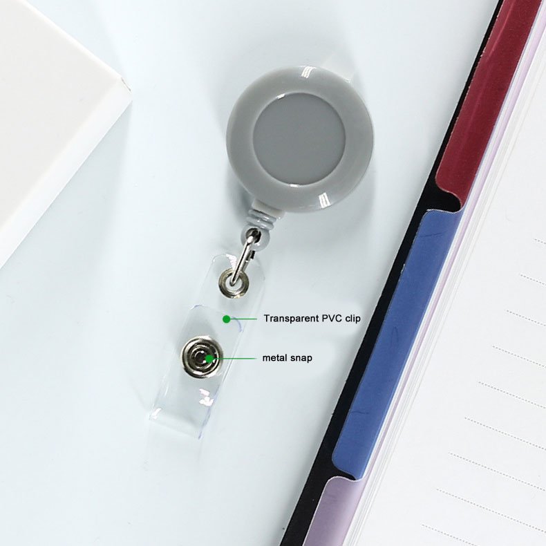 Wholesale Round Shape Yoyo Key Holder Sublimation Retractable Badge Reel With Metal Alligator Clip