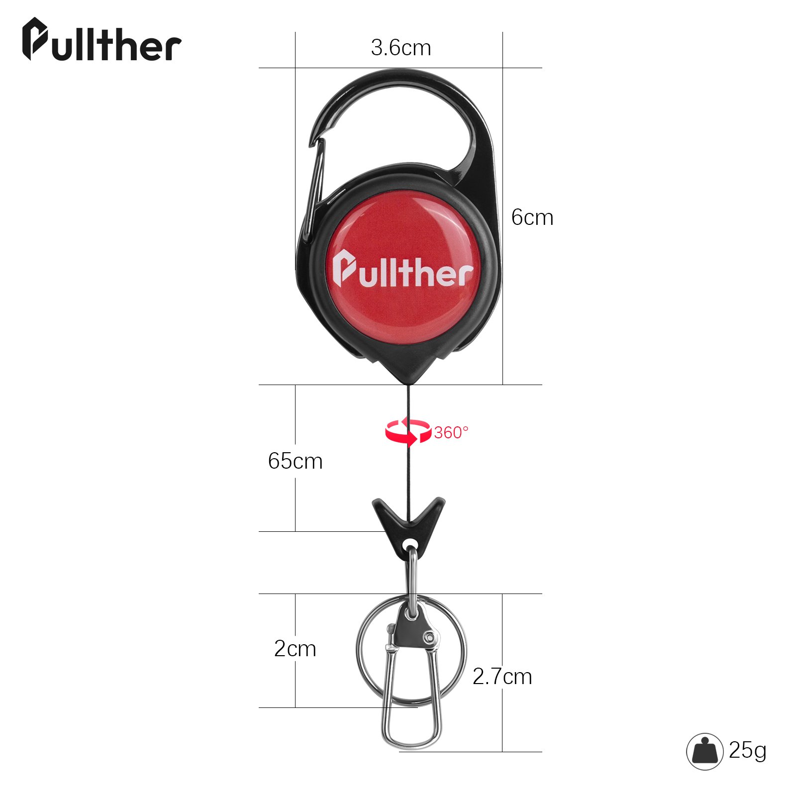Wholesale 65cm Stretch length DIY Retractable Keychain Badge Holder Pull Reel ID Badge Reel Reel Custom Logo