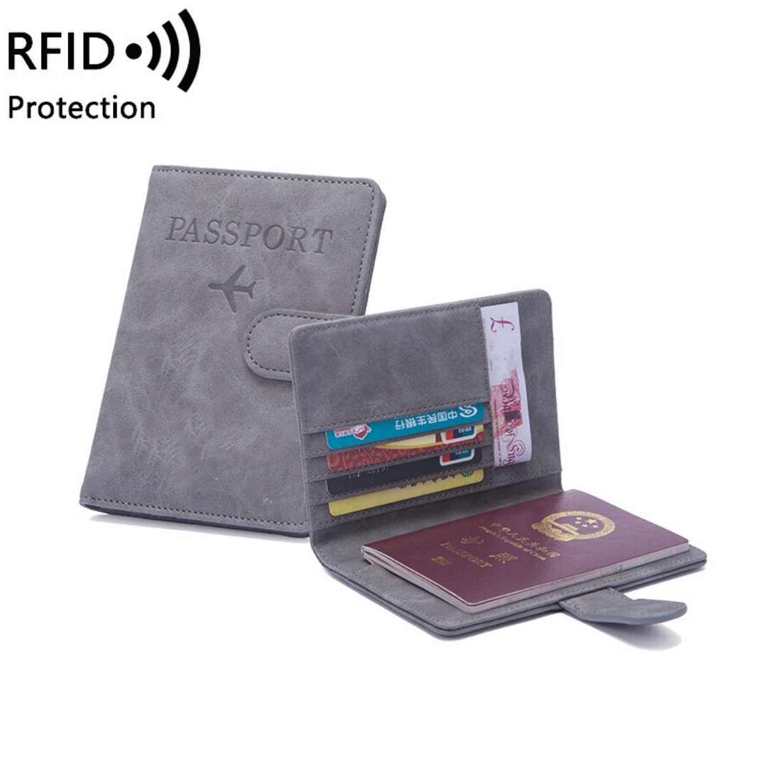 Customized black passport wallet ID card badge cover passport holder purse travel passport holder with your logo